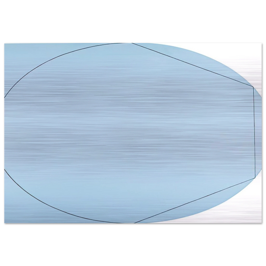 CIRCLE IN AND OUT OF A POLYGON 2 1973 - Robert Mangold Brushed Aluminum Print - 70x100 cm / 28x40 inches | Robert Mangold Aluminum Print | Robert Mangold Prints