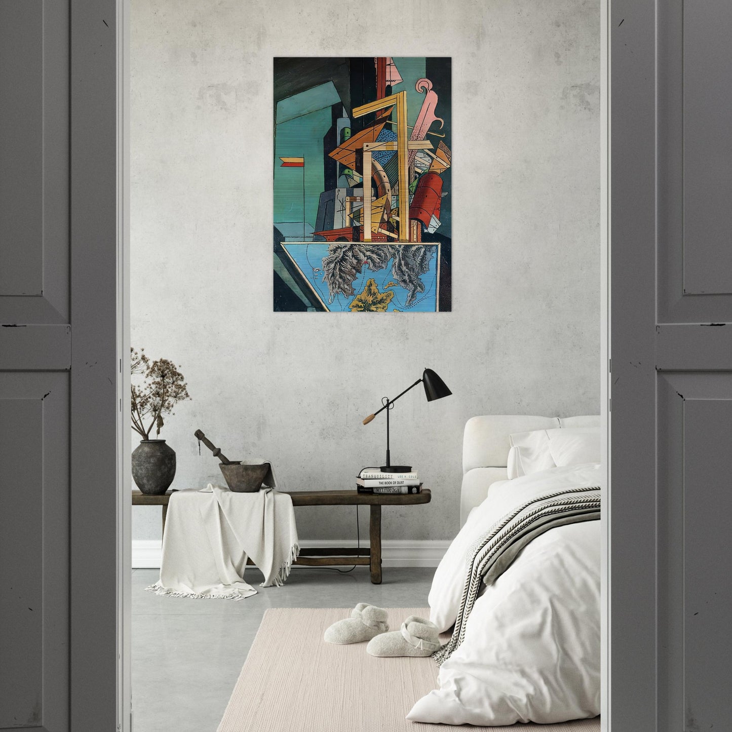 THE MELANCHOLY OF DEPARTURE 1916 1 - Giorgio de Chirico Brushed Aluminum Print - 70x100 cm / 28x40 inches | Giorgio de Chirico Aluminum Print | Giorgio de Chirico Prints