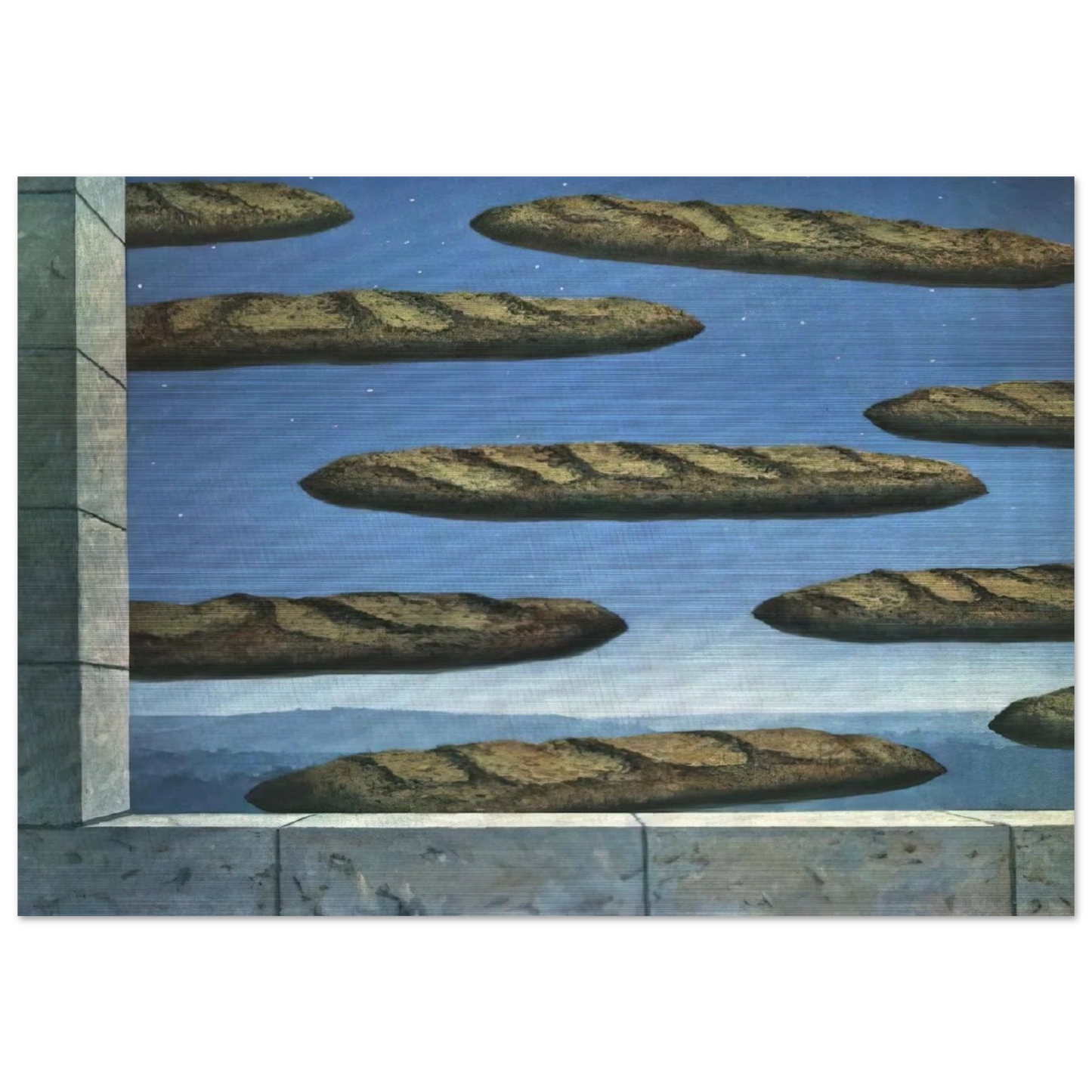 THE GOLDEN LEGEND 1958 - Rene Magritte Brushed Aluminum Print - 70x100 cm / 28x40 inches | Rene Magritte Aluminum Print | Rene Magritte Prints