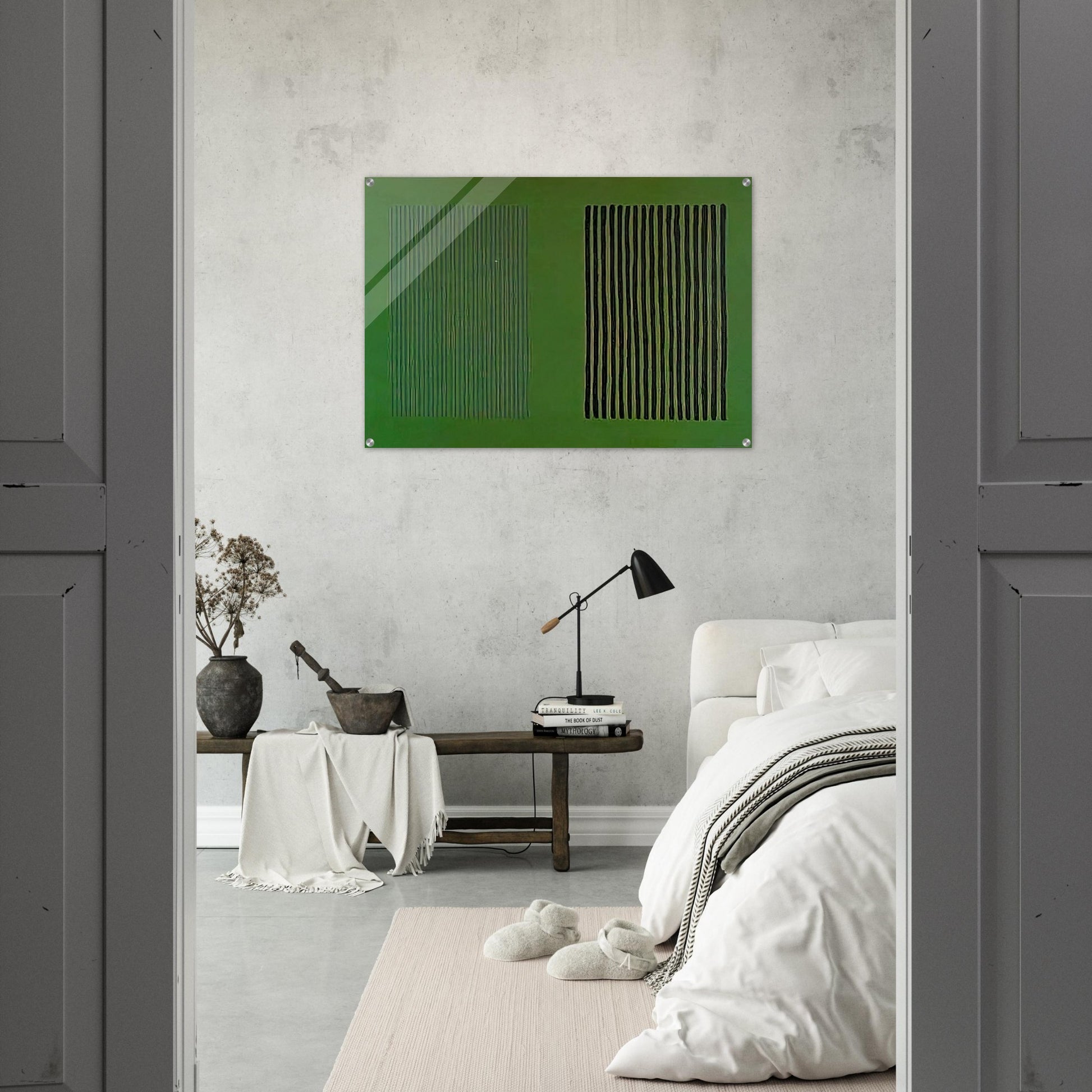 Green Giant - 1980 - Gene Davis Acrylic Print - 70x100 cm / 28x40″ inches | Gene Davis Wall Art | Gene Davis Prints