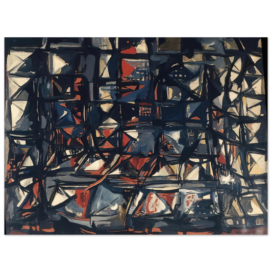 Maria Helena Vieira da Silva - Untitled - 1955  75x100 cm / 30x40inches Fine Art Poster