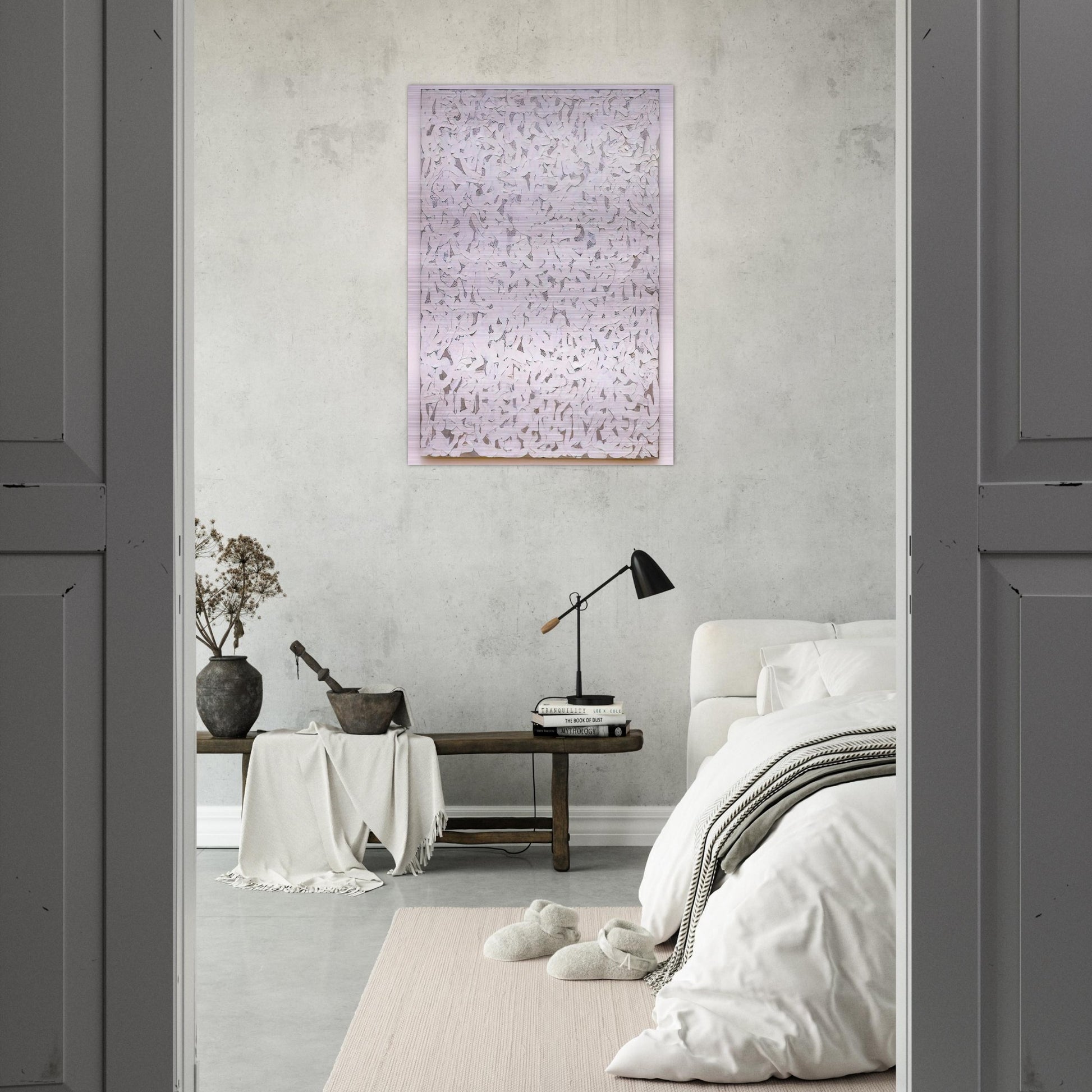 Points - Robert Ryman Brushed Aluminum Print - 70x100 cm / 28x40 inches | Robert Ryman Aluminum Print | Robert Ryman Prints