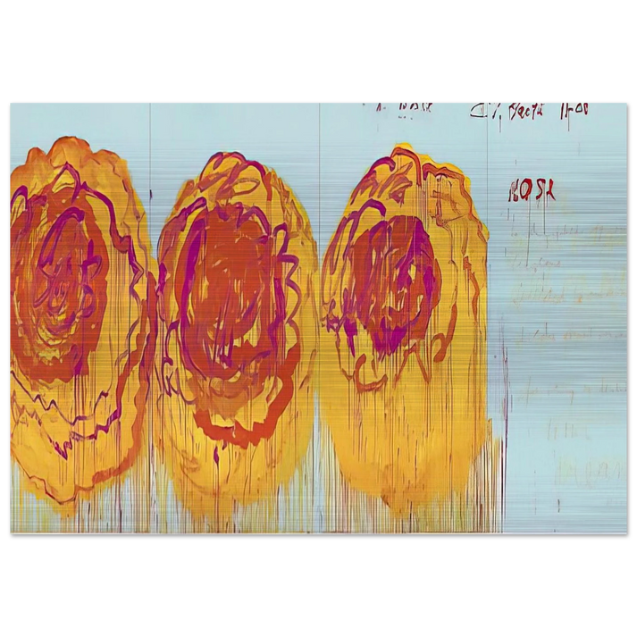 The Rose  I  - Cy Twombly Brushed Aluminum Print - 70x100 cm / 28x40 inches | Cy Twombly Aluminum Print | Cy Twombly Prints