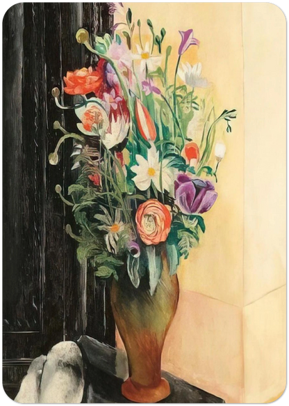 FLOWERS 1919 By Moise Kisling Pack of 10 Post Cards | Moise Kisling Post Cards | A6 (10.5 x 14.8 cm) - 4.1 x 5.8 inches