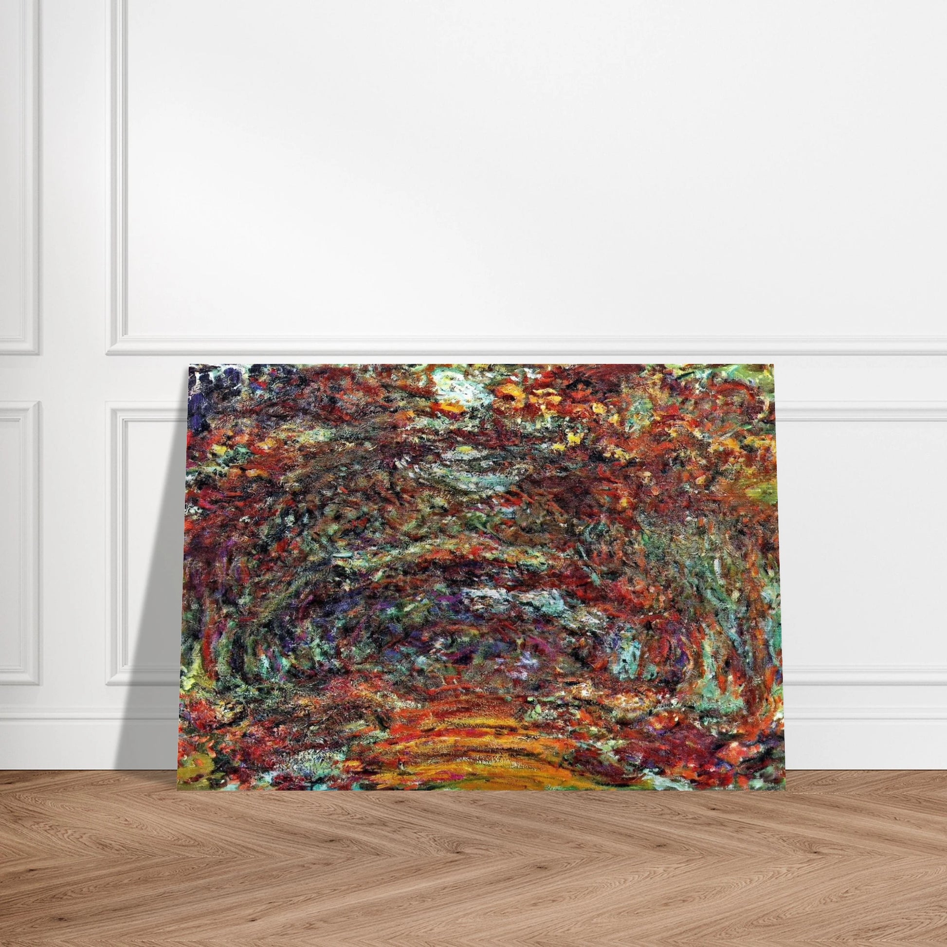 The Rose Path, Giverny - claude monet Brushed Aluminum Print - 70x100 cm / 28x40 inches | claude monet Aluminum Print | claude monet Prints