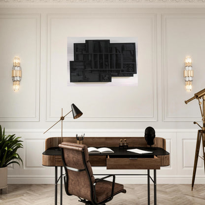 SKY JAG IV 1974 - Louise Nevelson Brushed Aluminum Print - 70x100 cm / 28x40 inches | Louise Nevelson Aluminum Print | Louise Nevelson Prints