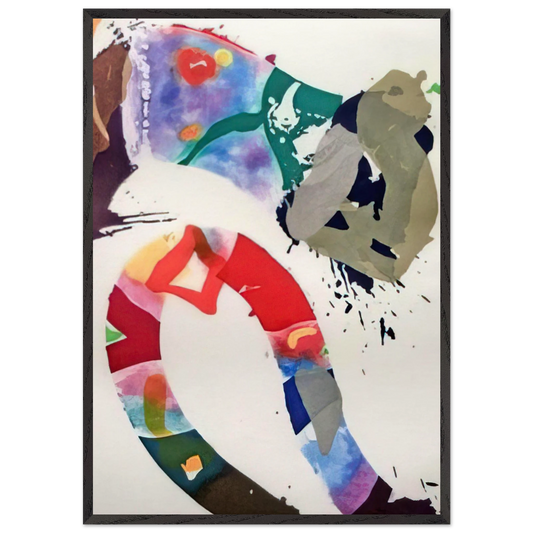 Untitled  SFE 092  - Sam Francis 70x100 cm / 28x40 inches Framed Art Print – Black Wooden Frame