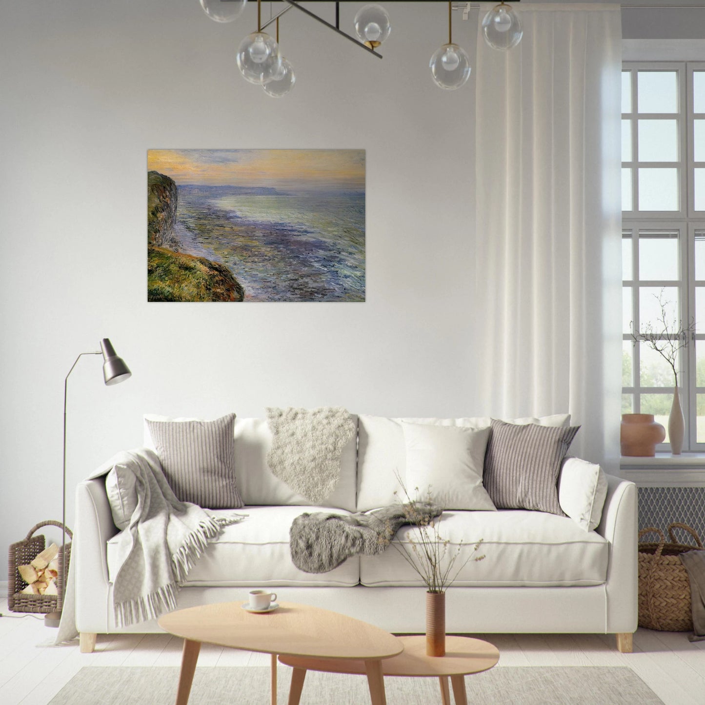 Seascape near Fecamp - claude monet Brushed Aluminum Print - 70x100 cm / 28x40 inches | claude monet Aluminum Print | claude monet Prints