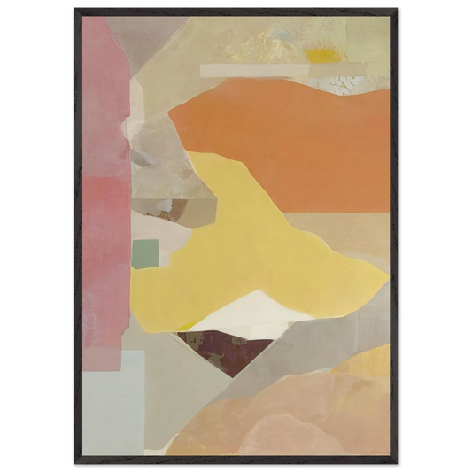 Red and Orange - 1968 - Kenzo Okada 70x100 cm / 28x40 inches Framed Art Print – Black Wooden Frame