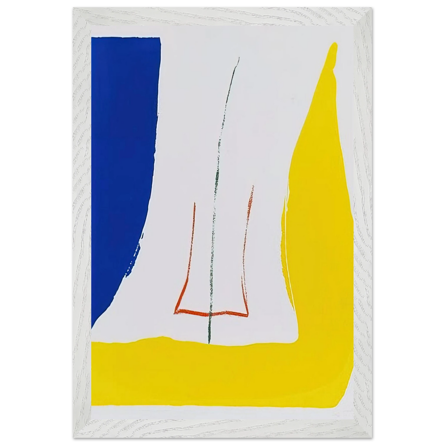 Helen Frankenthaler - Sun Corner - 1968 Wall art - A3 (29.7 x 42  cm) - Premium Wooden Framed Poster With Fine Art Paper-canvas - Wood frame