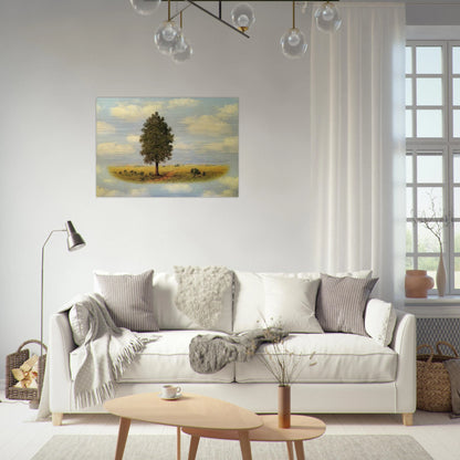 TERRITORY 1957 - Rene Magritte Brushed Aluminum Print - 70x100 cm / 28x40 inches | Rene Magritte Aluminum Print | Rene Magritte Prints