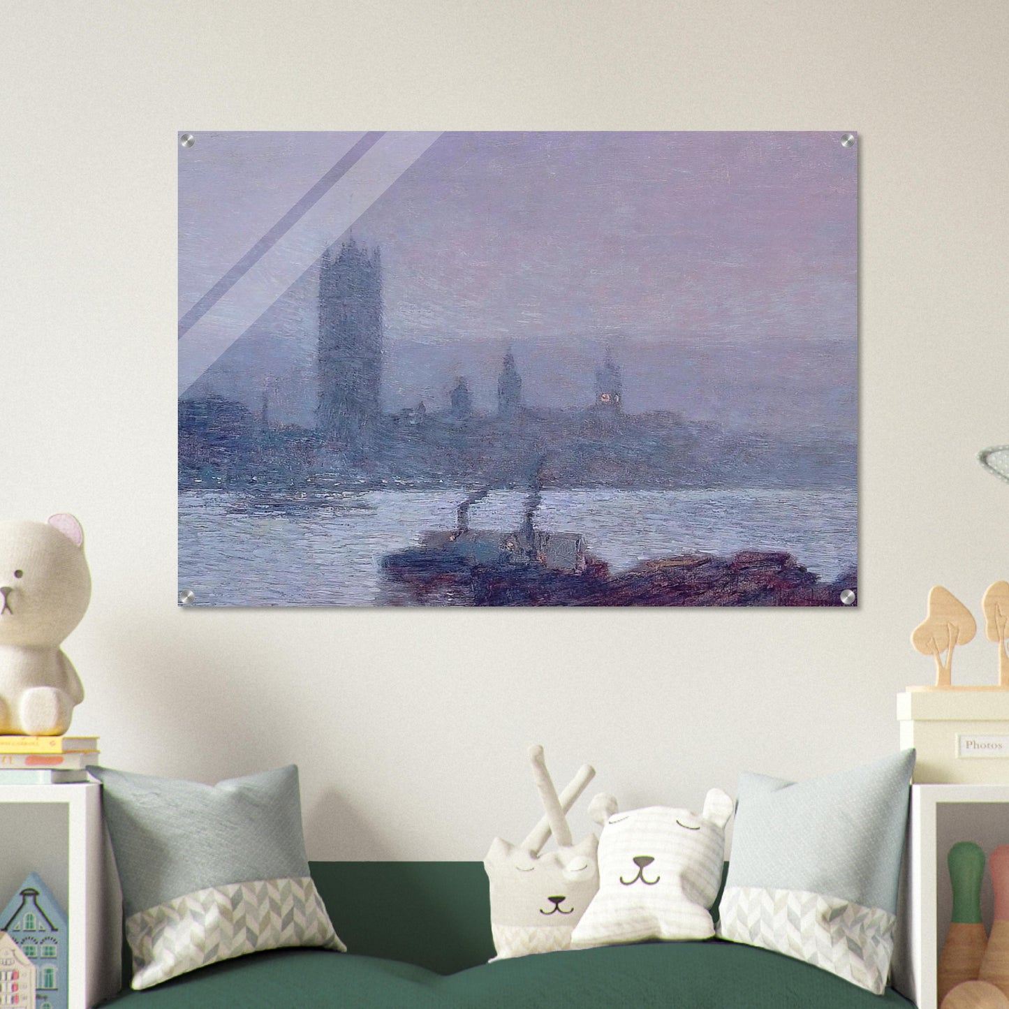 Houses of Parliament, Early Evening - Childe Hassam Acrylic Print - 70x100 cm / 28x40″ inches