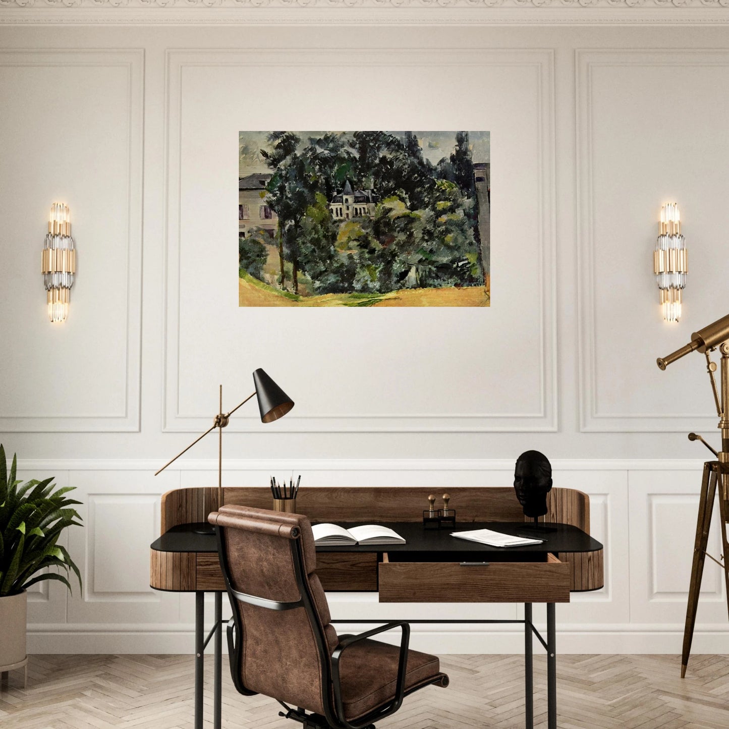 Castle of Marines - Paul Cézanne Brushed Aluminum Print - 70x100 cm / 28x40 inches | Paul Cézanne Aluminum Print | Paul Cézanne Prints