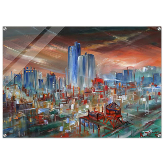 Big City - Konrad Zuse Acrylic Print - 70x100 cm / 28x40″ inches | Konrad Zuse Wall Art | Konrad Zuse Prints