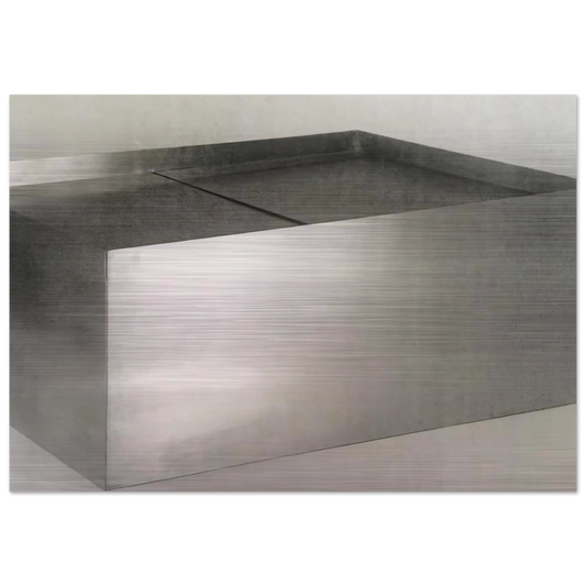 Untitled Double Coffee Table - 1971 - Donald Judd Brushed Aluminum Print - 70x100 cm / 28x40 inches | Donald Judd Aluminum Print | Donald Judd Prints