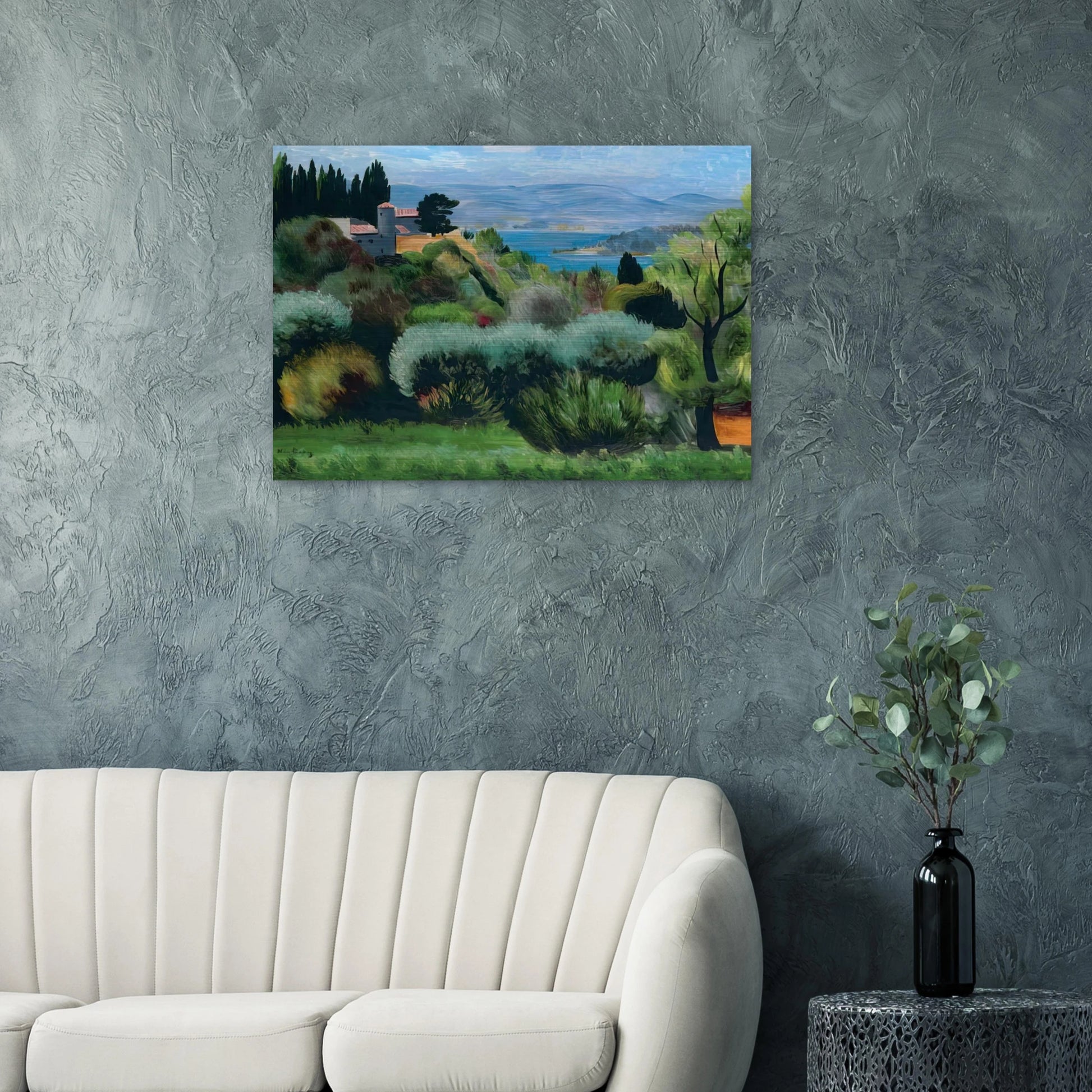 SANARY LANDSCAPE 1937 - Moise Kisling Brushed Aluminum Print - 70x100 cm / 28x40 inches | Moise Kisling Aluminum Print | Moise Kisling Prints