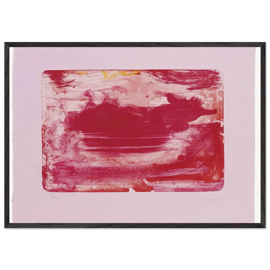 The Red Sea - 1982 - Helen Frankenthaler 70x100 cm / 28x40 inches Framed Art Print – Black Wooden Frame