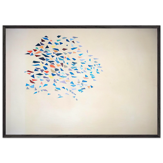 Color Shapes - 1975 - Robert Goodnough 70x100 cm / 28x40 inches Framed Art Print – Black Wooden Frame
