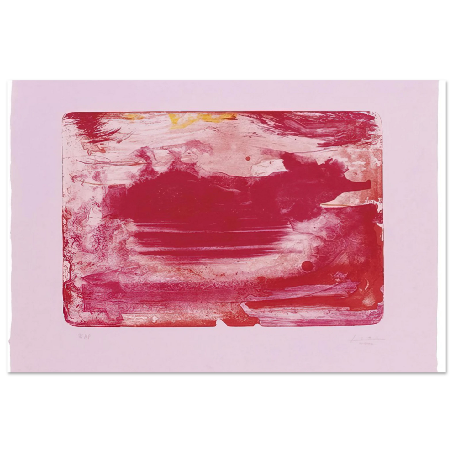 Helen Frankenthaler - The Red Sea - 1982 Wall art - 28x43  cm / XL (11x17 inches) - Fine Art Poster-canvas - -