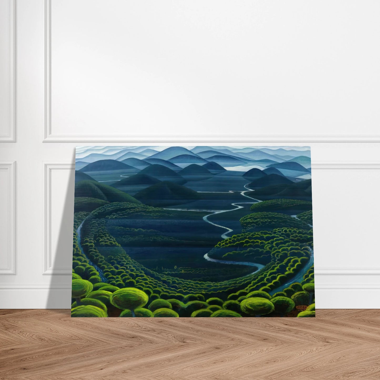 Umbria vergine - 1949 - Gerardo Dottori Brushed Aluminum Print - 70x100 cm / 28x40 inches | Gerardo Dottori Aluminum Print | Gerardo Dottori Prints