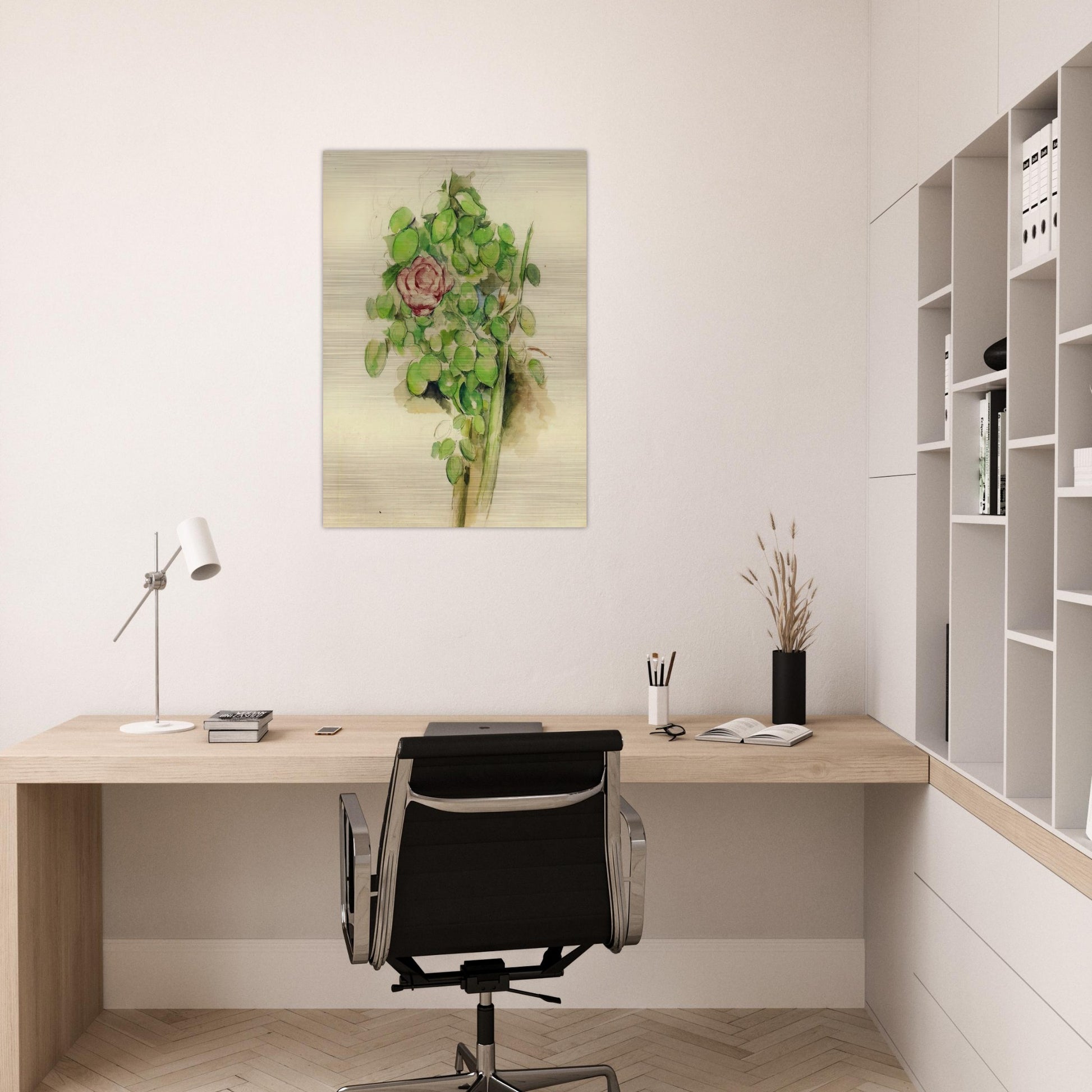 Rose Bush - Paul Cézanne Brushed Aluminum Print - 70x100 cm / 28x40 inches | Paul Cézanne Aluminum Print | Paul Cézanne Prints