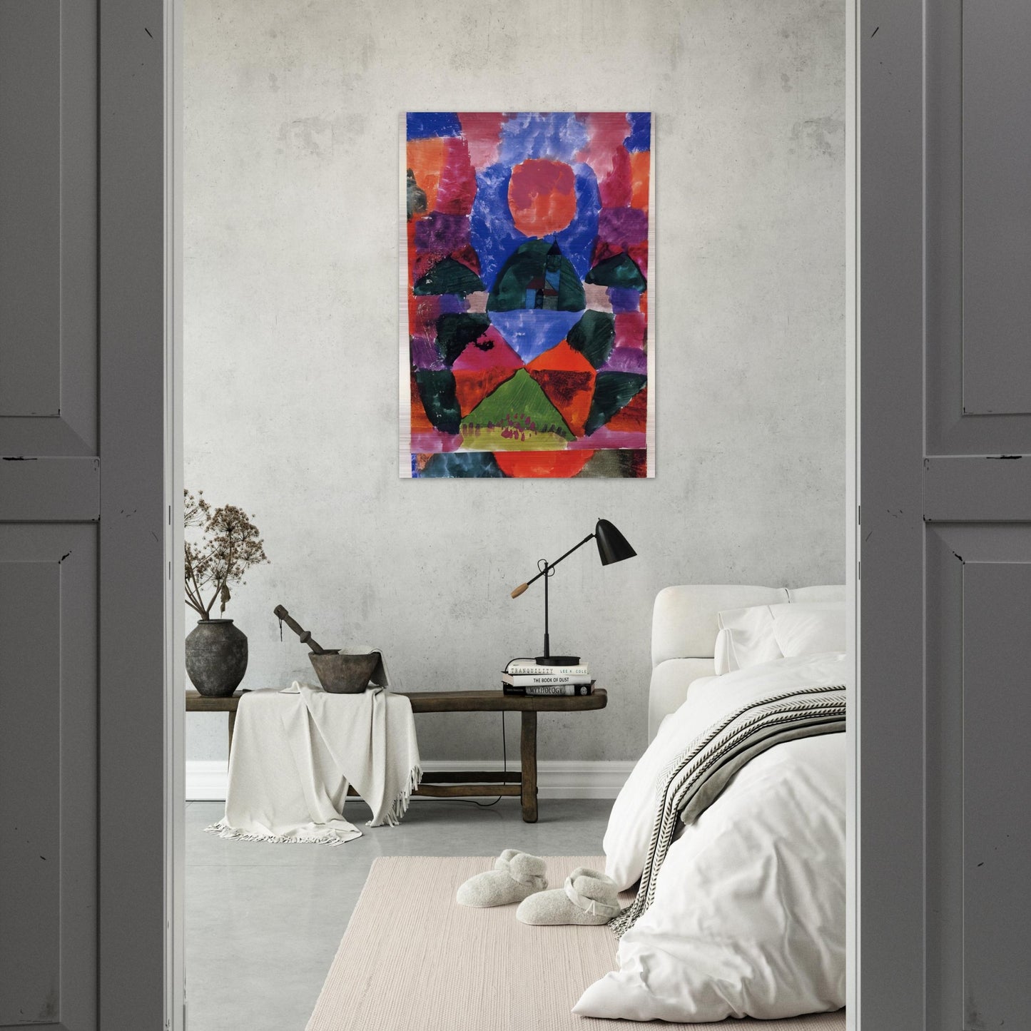 A PRESSURE OF TEGERNSEE 1919 - Paul Klee Brushed Aluminum Print - 70x100 cm / 28x40 inches | Paul Klee Aluminum Print | Paul Klee Prints