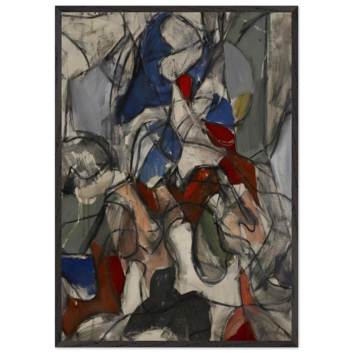 Untitled - 1951 N2 - Robert Goodnough 70x100 cm / 28x40 inches Framed Art Print – Black Wooden Frame