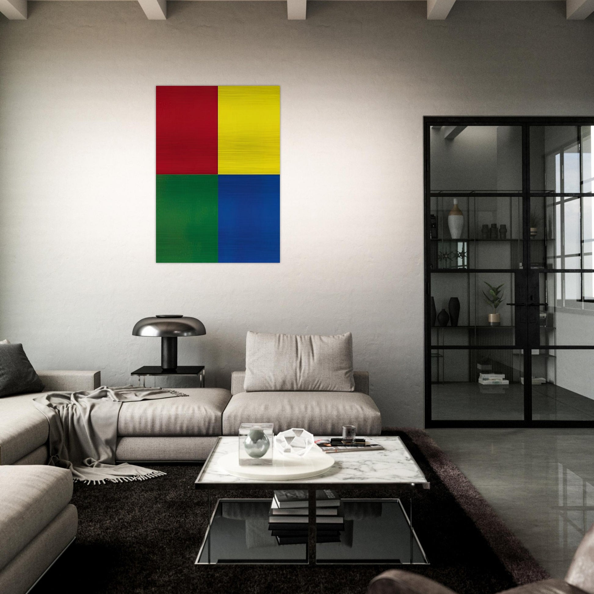 QUATTRO COLORI 2007 - Gerhard Richter Brushed Aluminum Print - 70x100 cm / 28x40 inches | Gerhard Richter Aluminum Print | Gerhard Richter Prints