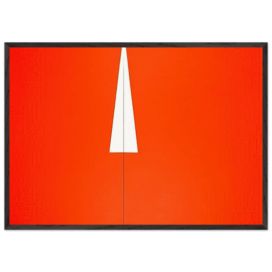 Red with White Triangle - 1961 - Carmen Herrera 70x100 cm / 28x40 inches Framed Art Print – Black Wooden Frame