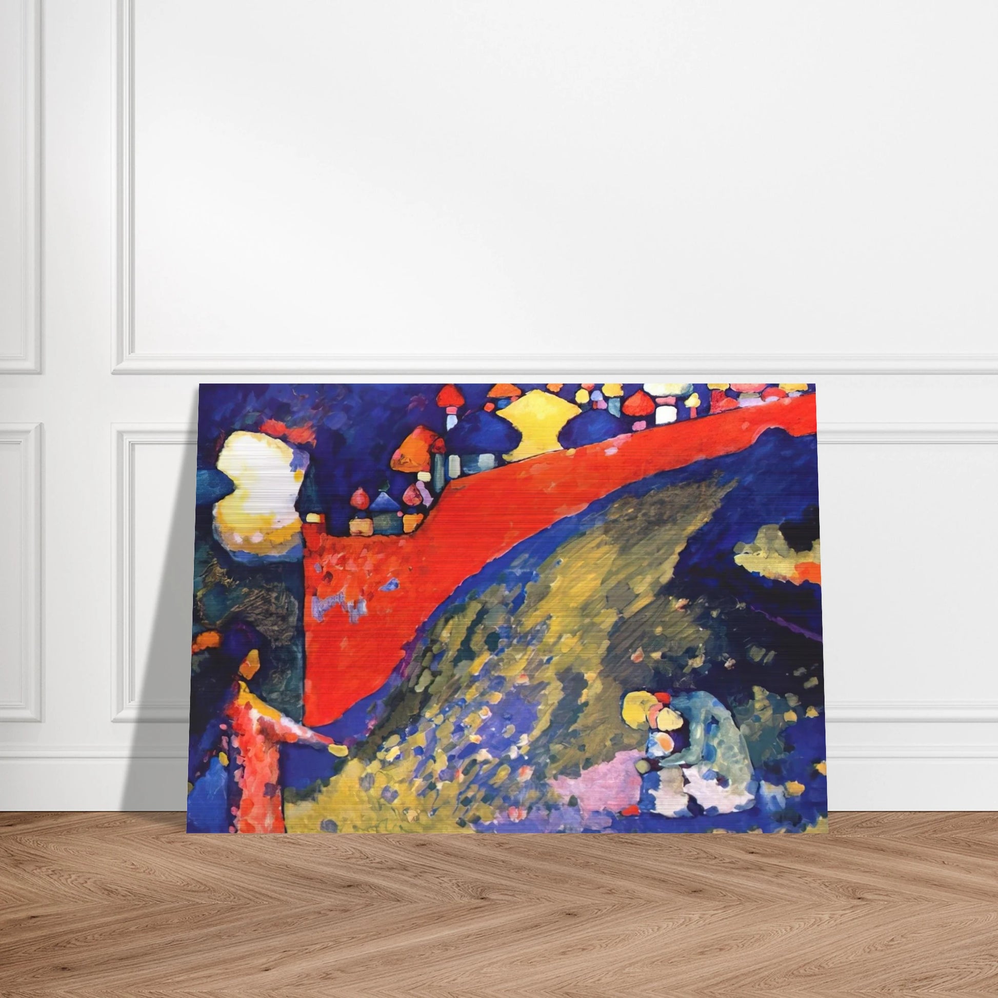 RED WALL DESTINY 1909 - Wassily Kandinsky Brushed Aluminum Print - 70x100 cm / 28x40 inches | Wassily Kandinsky Aluminum Print | Wassily Kandinsky Prints
