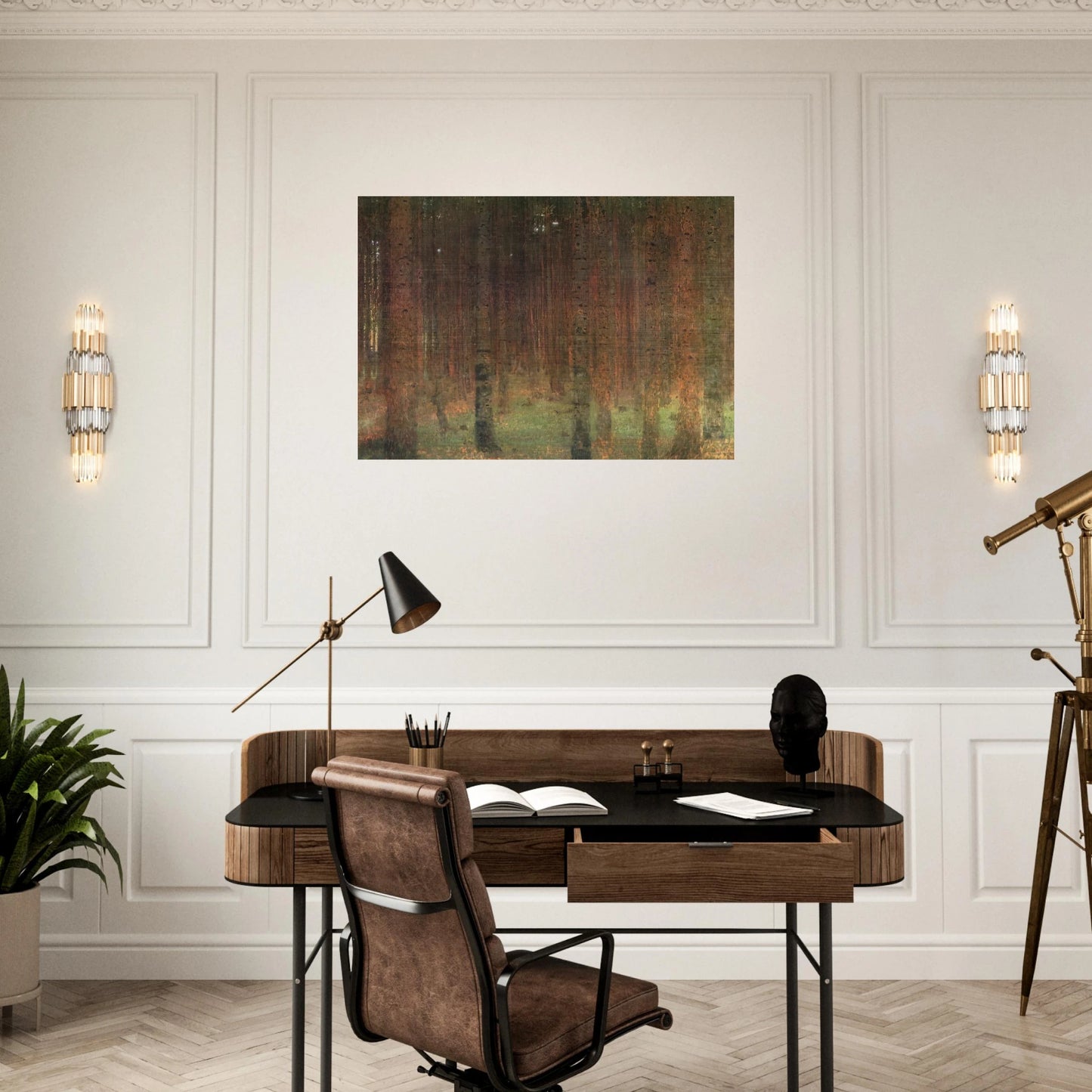 PINE FOREST II - Gustav Klimt Brushed Aluminum Print - 70x100 cm / 28x40 inches | Gustav Klimt Aluminum Print | Gustav Klimt Prints