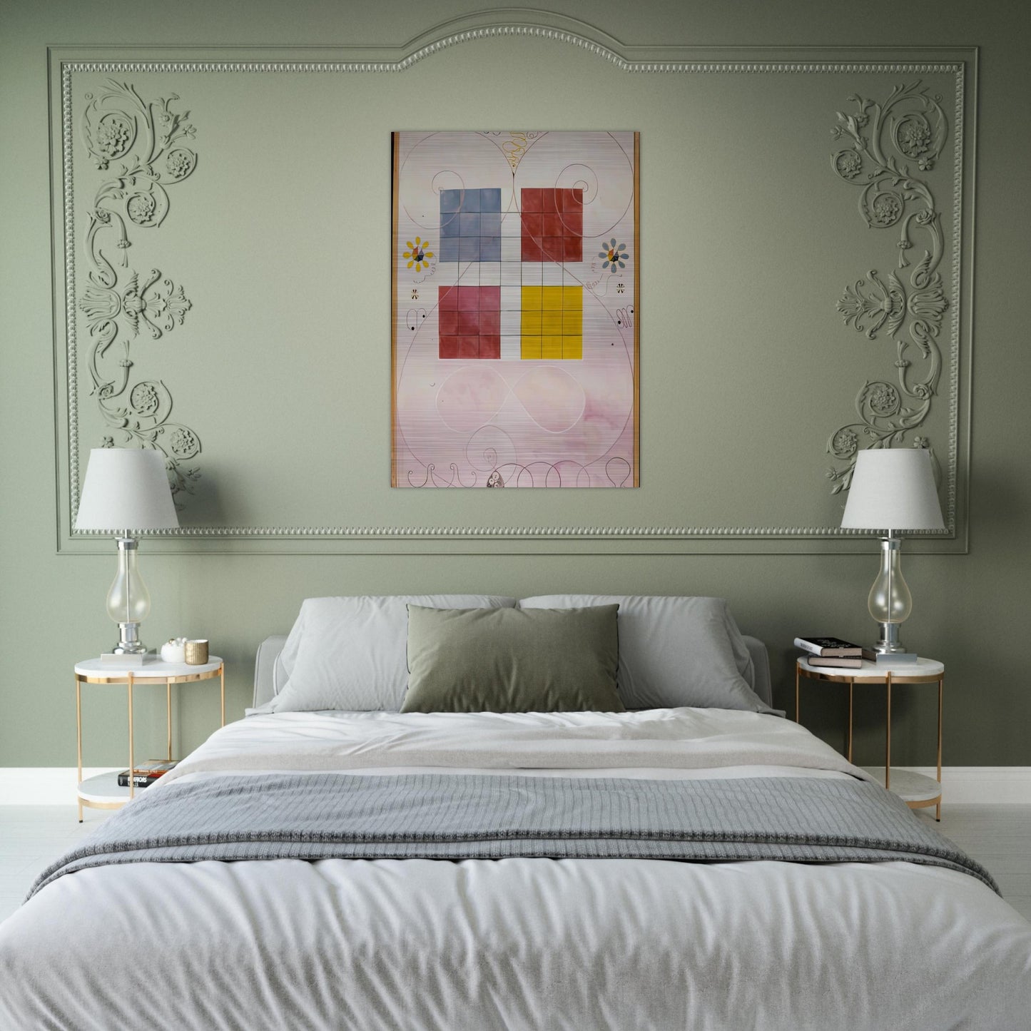 DE TIO ST RSTA N 10 ALDERDOMEN 1907 - Hilma af Klint Brushed Aluminum Print - 70x100 cm / 28x40 inches | Hilma af Klint Aluminum Print | Hilma af Klint Prints