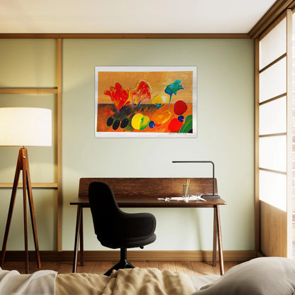 Flores e Frutas - 2003 - Aldemir Martins Brushed Aluminum Print - 70x100 cm / 28x40 inches | Aldemir Martins Aluminum Print | Aldemir Martins Prints