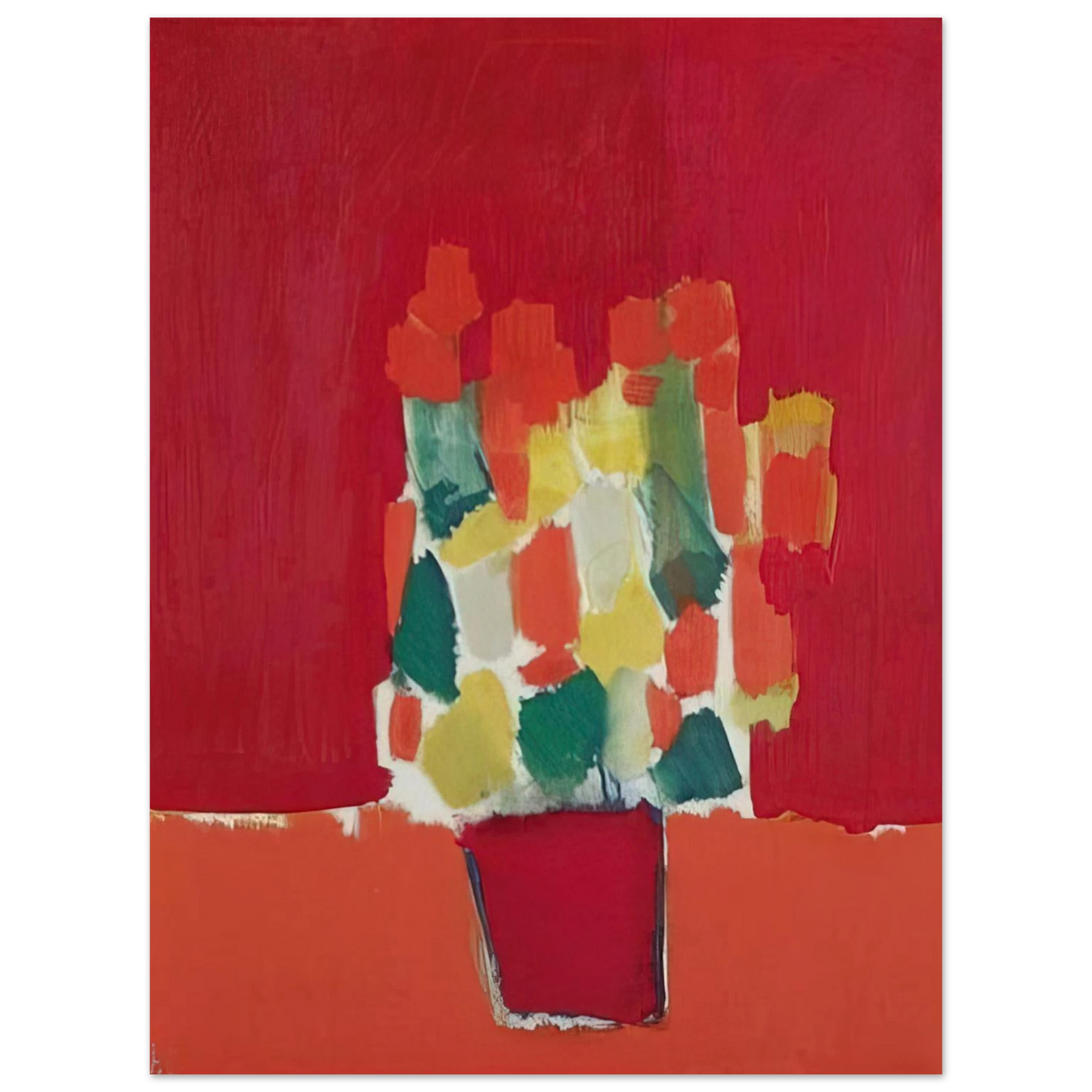 Nicolas de Stael - Fleurs rouges - 1952 Fine Art Poster