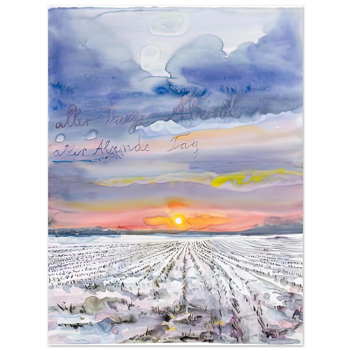 Anselm Kiefer - THE EVENING OF ALL DAYS THE DAY OF ALL EVENINGS 2014 0  75x100 cm / 30x40inches Fine Art Poster
