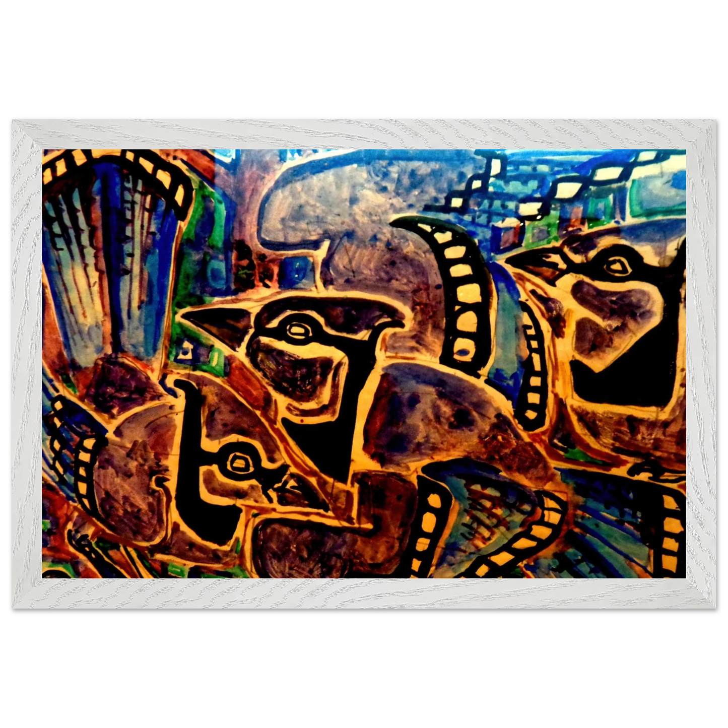 Walter Inglis Anderson - Walter Anderson Wall art - 20x25 cm / 8x10 inches - Premium Wooden Framed Poster With Fine Art Paper-canvas - Black frame