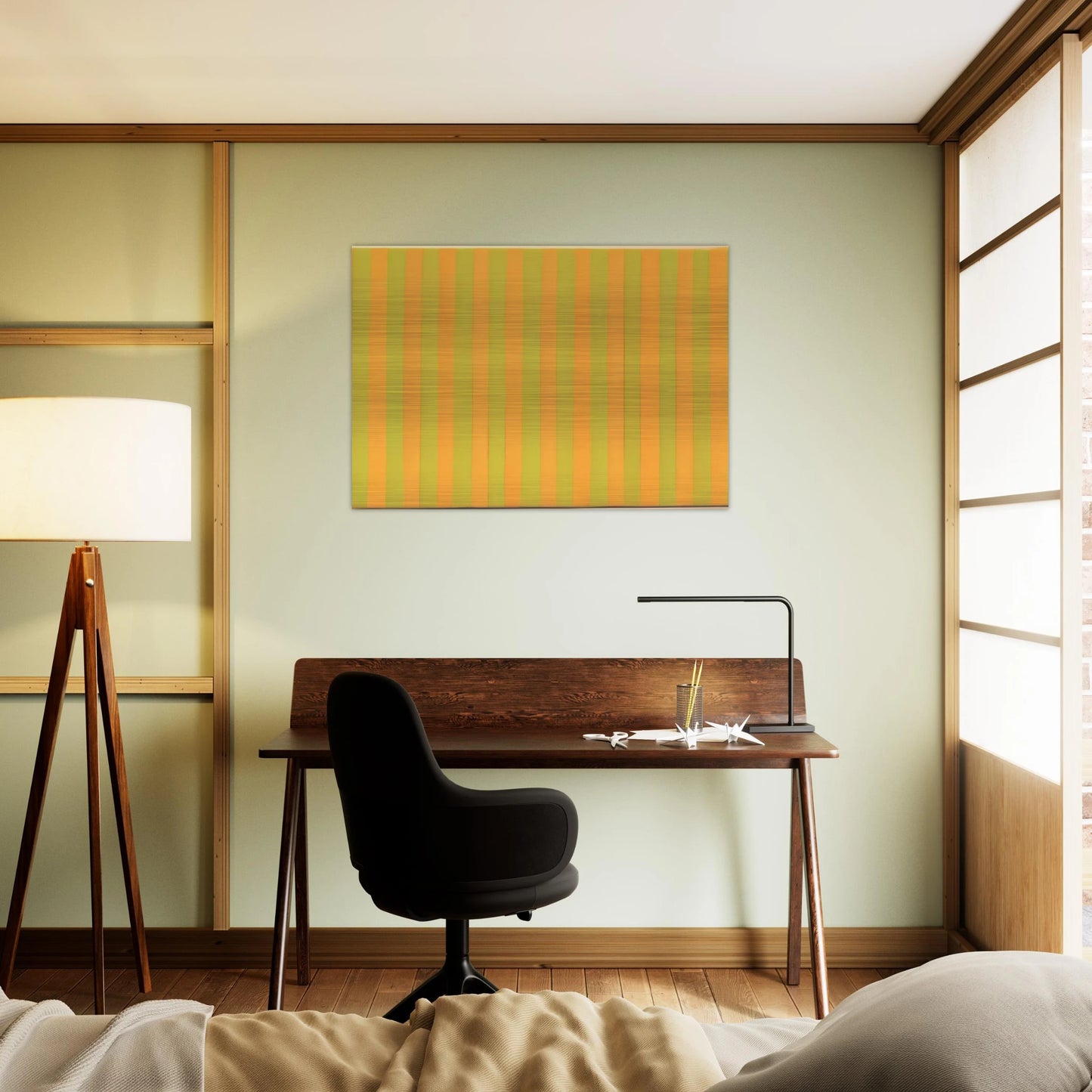 Two Yellows - 1959 - Gene Davis Brushed Aluminum Print - 70x100 cm / 28x40 inches | Gene Davis Aluminum Print | Gene Davis Prints