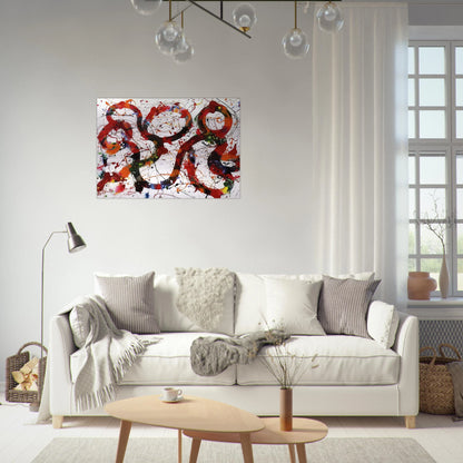 Untitled  SFP88-12  - Sam Francis Brushed Aluminum Print - 70x100 cm / 28x40 inches | Sam Francis Aluminum Print | Sam Francis Prints