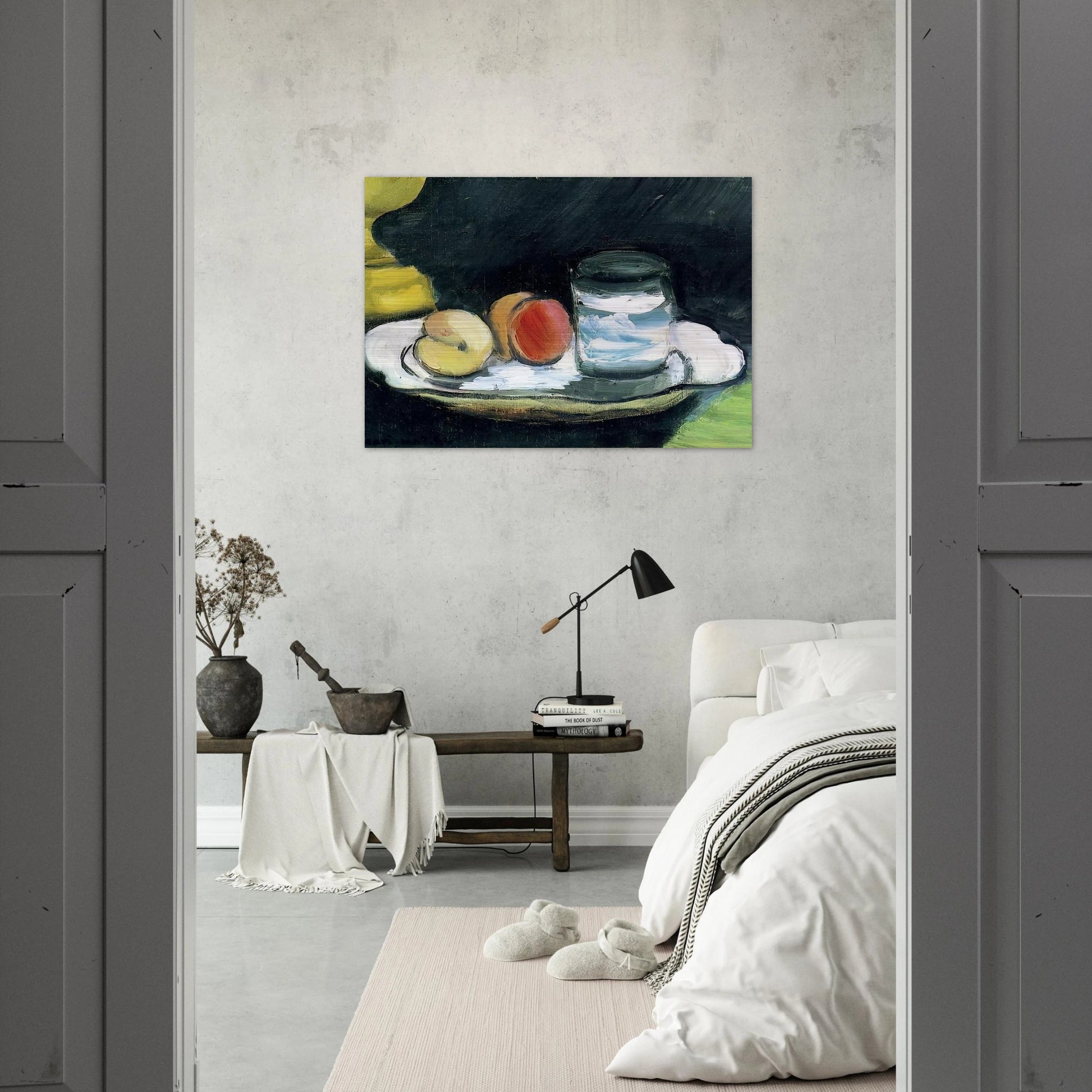 STILL LIFE PEACHES AND GLASS 1916 - Henri Matisse Brushed Aluminum Print - 70x100 cm / 28x40 inches | Henri Matisse Aluminum Print | Henri Matisse Prints