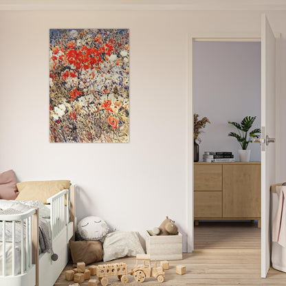 The island garden - Childe Hassam Brushed Aluminum Print - 70x100 cm / 28x40 inches | Childe Hassam Aluminum Print | Childe Hassam Prints