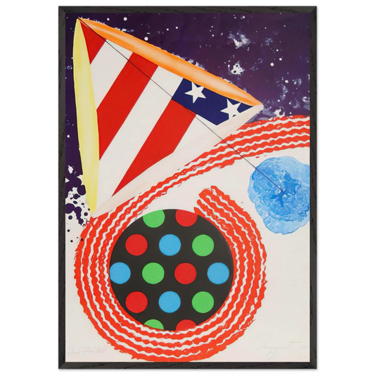 A Free for All - James Rosenquist 70x100 cm / 28x40 inches Framed Art Print – Black Wooden Frame