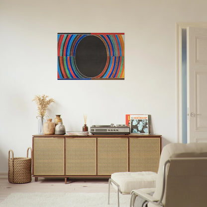 Composition V - Abstract Art - S. H. Raza Brushed Aluminum Print - 70x100 cm / 28x40 inches | S. H. Raza Aluminum Print | S. H. Raza Prints