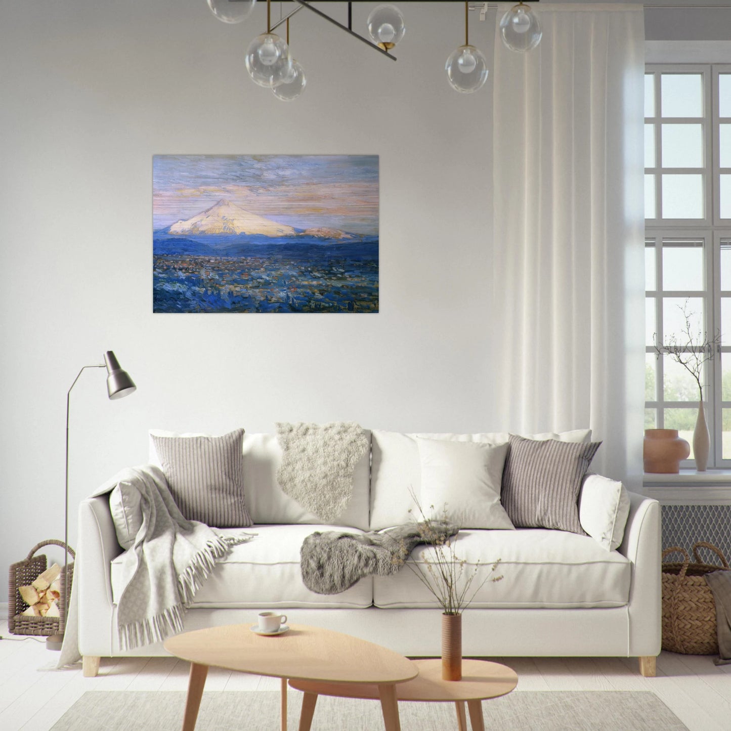 Mount Hood - Childe Hassam Brushed Aluminum Print - 70x100 cm / 28x40 inches | Childe Hassam Aluminum Print | Childe Hassam Prints