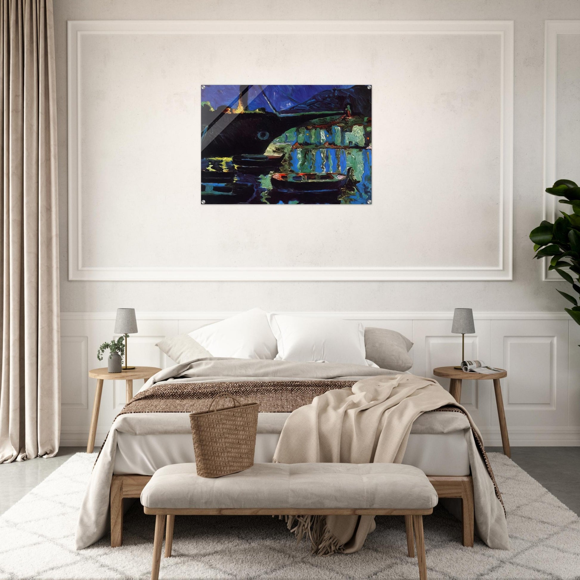 PORT OF CADAQUES NIGHT - Salvador Dali Acrylic Print - 70x100 cm / 28x40″ inches