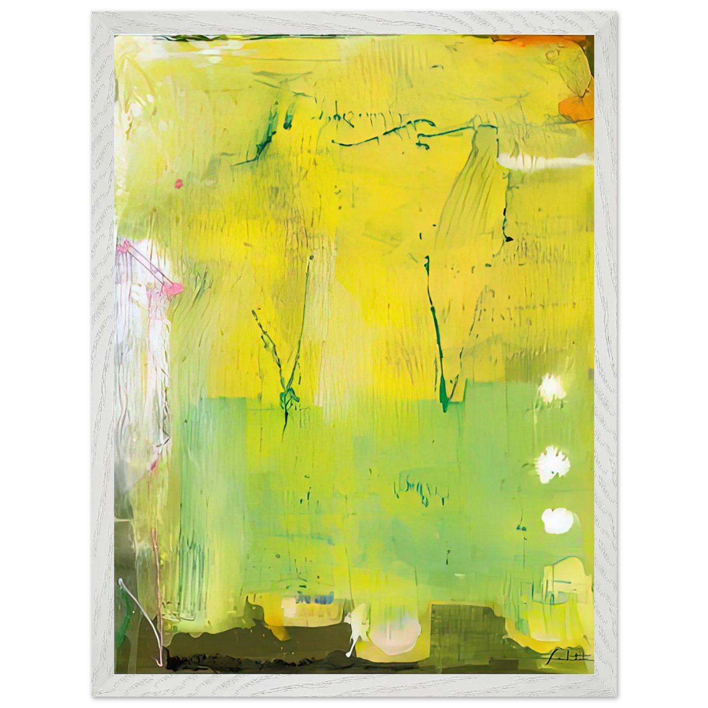 Helen Frankenthaler - The RakeÃ¢â‚¬â„¢s Progress, 1991- Wall Art - 21x29.7 cm / 8x12" - Premium Wooden Framed Poster With Fine Art Paper-canvas - Black frame