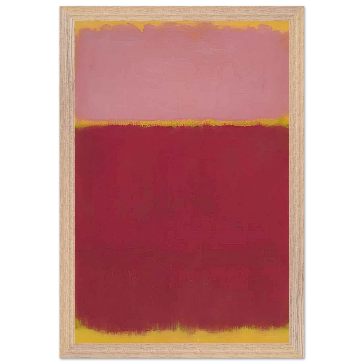 Mark Rothko - Untitled No. 17 - 1961 Wall Art - 60x80 cm / 24x32 inches - Premium Wooden Framed Poster With Fine Art Paper - Black frame