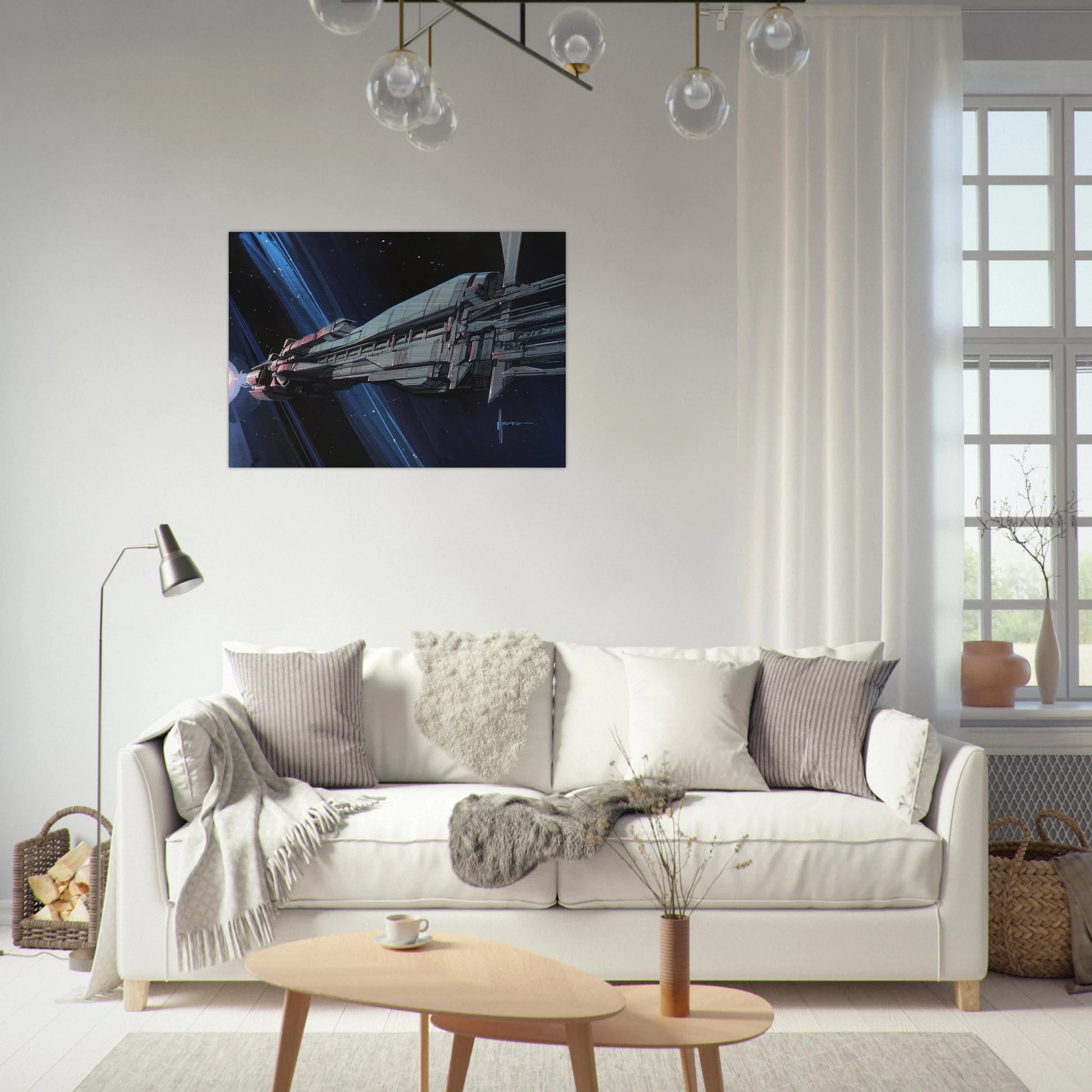 Syd Mead - Syd Mead Brushed Aluminum Print - 70x100 cm / 28x40 inches | Syd Mead Aluminum Print | Syd Mead Prints