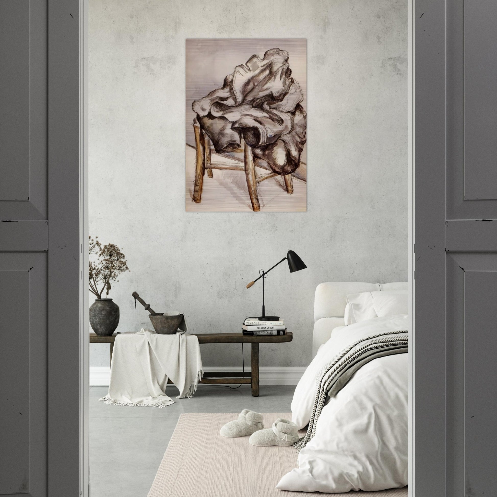 Jacket on a Chair - Paul Cézanne Brushed Aluminum Print - 70x100 cm / 28x40 inches | Paul Cézanne Aluminum Print | Paul Cézanne Prints
