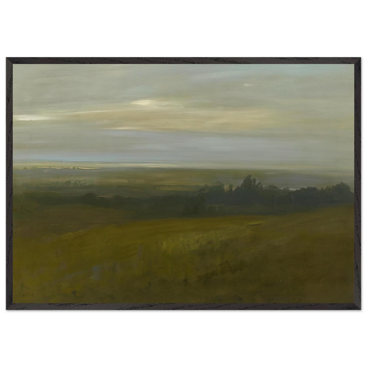 San Leandro Bay - Tonalism - Xavier Martinez 70x100 cm / 28x40 inches Framed Art Print – Black Wooden Frame
