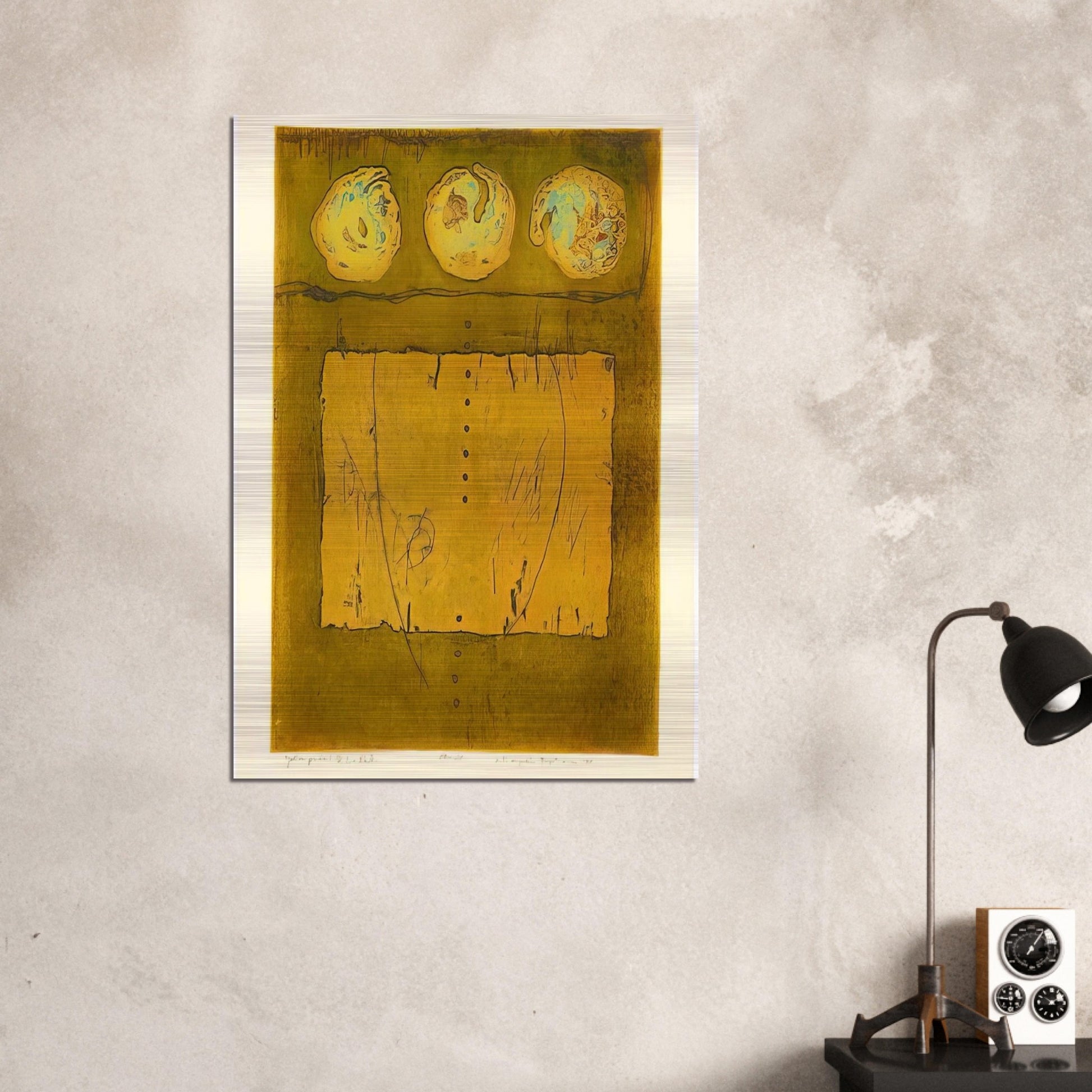 Yellow Print - 1970 - Hiroyuki Tajima Brushed Aluminum Print - 70x100 cm / 28x40 inches | Hiroyuki Tajima Aluminum Print | Hiroyuki Tajima Prints